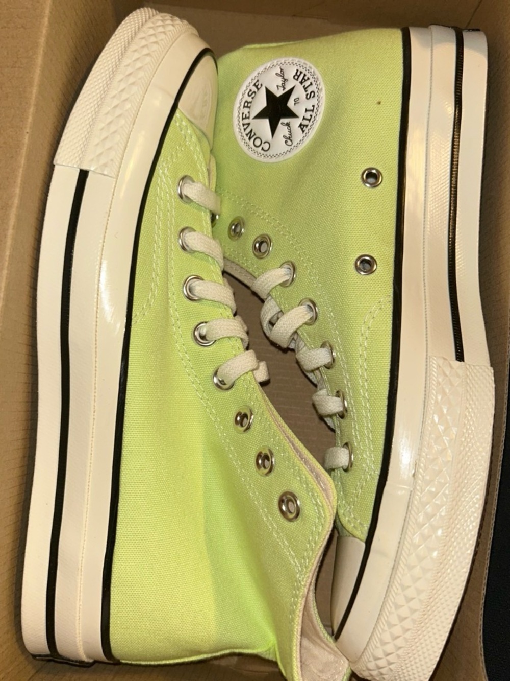 Converse Chuck 70 Hi Citron This Green/Egret/Black High Top Canvas A07428C